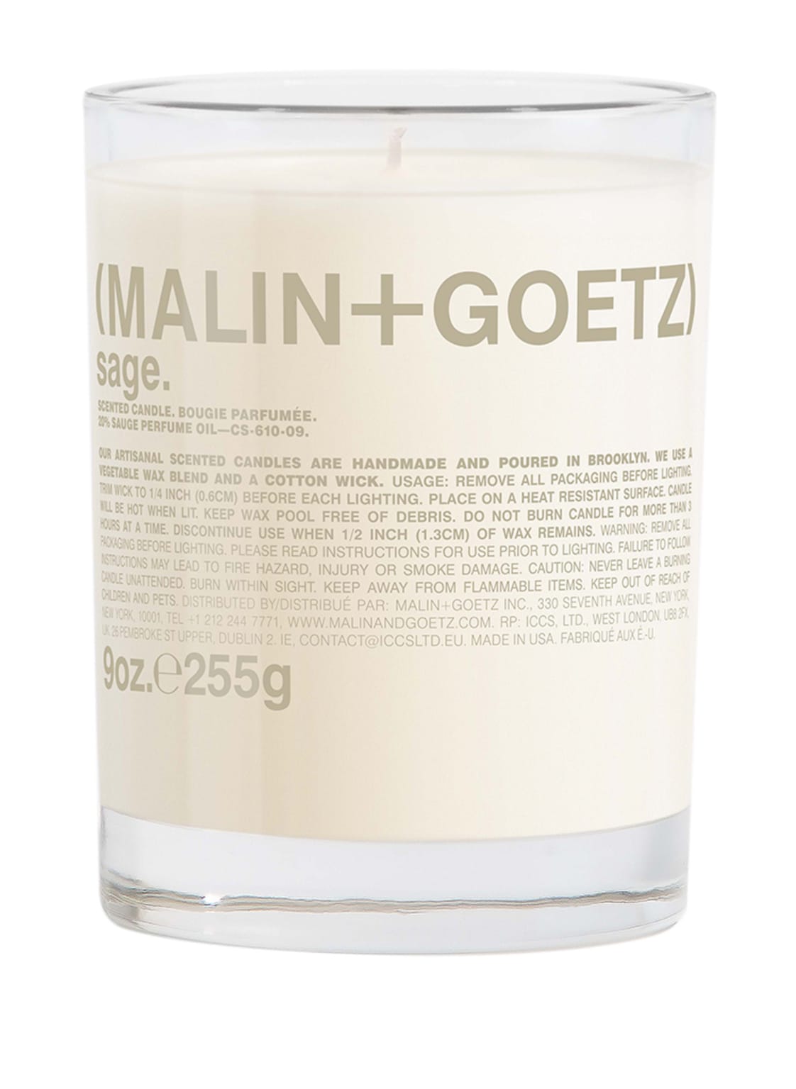 (Malin+Goetz) Sage Candle Duftkerze 255 g von (MALIN+GOETZ)