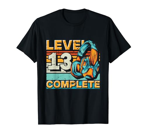 Level 13 complete Gaming Geburtstag Jungen T-Shirt von 13ter Geburtstagsgeschenk Junge 13 Jahre Gamer