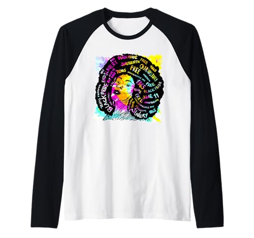 Wasserfarbe Black Queen Juneteenth Texas 1865 Afro Melanin Raglan Wasserfarbe Black Queen Juneteenth Texas 1865 Afro Melanin Raglan von 1865 Texas Juneteenth Woman Black Queen Afro