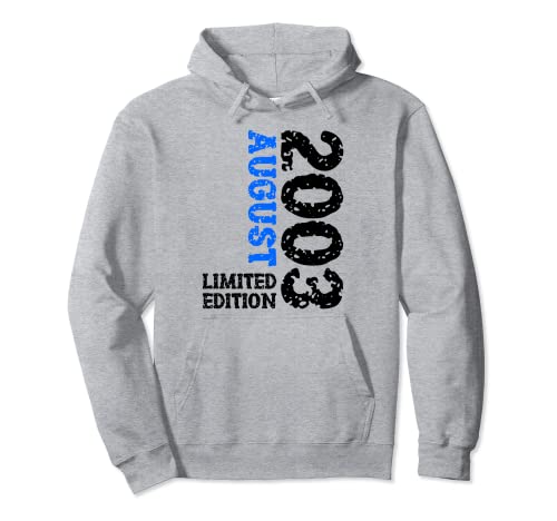 21 Geburtstag Deko Frauen Männer Limited Edition August 2003 Pullover Hoodie von 2003 Geburtstag Damen Herren Geburtstagsgeschenk