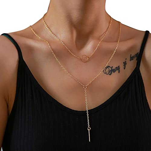 2022 Bohemia Gold Three Layered Halskette Elefant Choker Gold Choker Anhänger Layered Choker Set Mehrschichtige Kette für Frauen Schmuck Silber Ketten Verschluss (Gold, One Size) von 2022