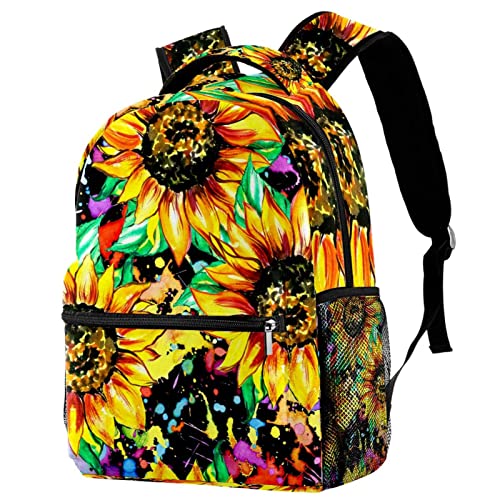 Wanderrucksäcke Aquarell-Kunst-Sonnenblumen-Druck Laptoptasche Klassischer Notebook Tasche Casual Business Rucksack Für Outdoor Reisen Uni von 208