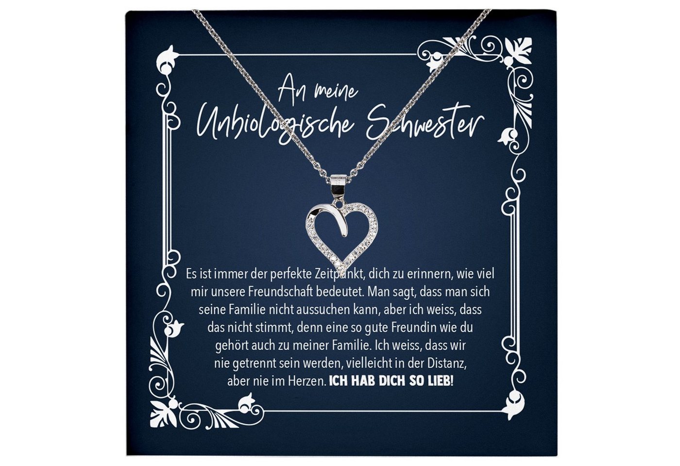 22Feels Schmuckset Beste Freundin Geschenk Bestie BFFs Frauen Mädchen Herz Halskette, Echt-Silber 925/000, Karte Made In Germany von 22Feels