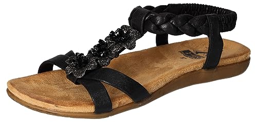 2Go Fashion Damen 8018-815-9 Flache Sandale, schwarz, 38 EU von 2Go Fashion