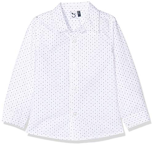 3 Pommes Baby-Jungen 3p12033 Chemise Imprimé Bluse, Weiß (Blanc 01), 9-12 Monate (Herstellergröße: 9/12M) von 3 pommes