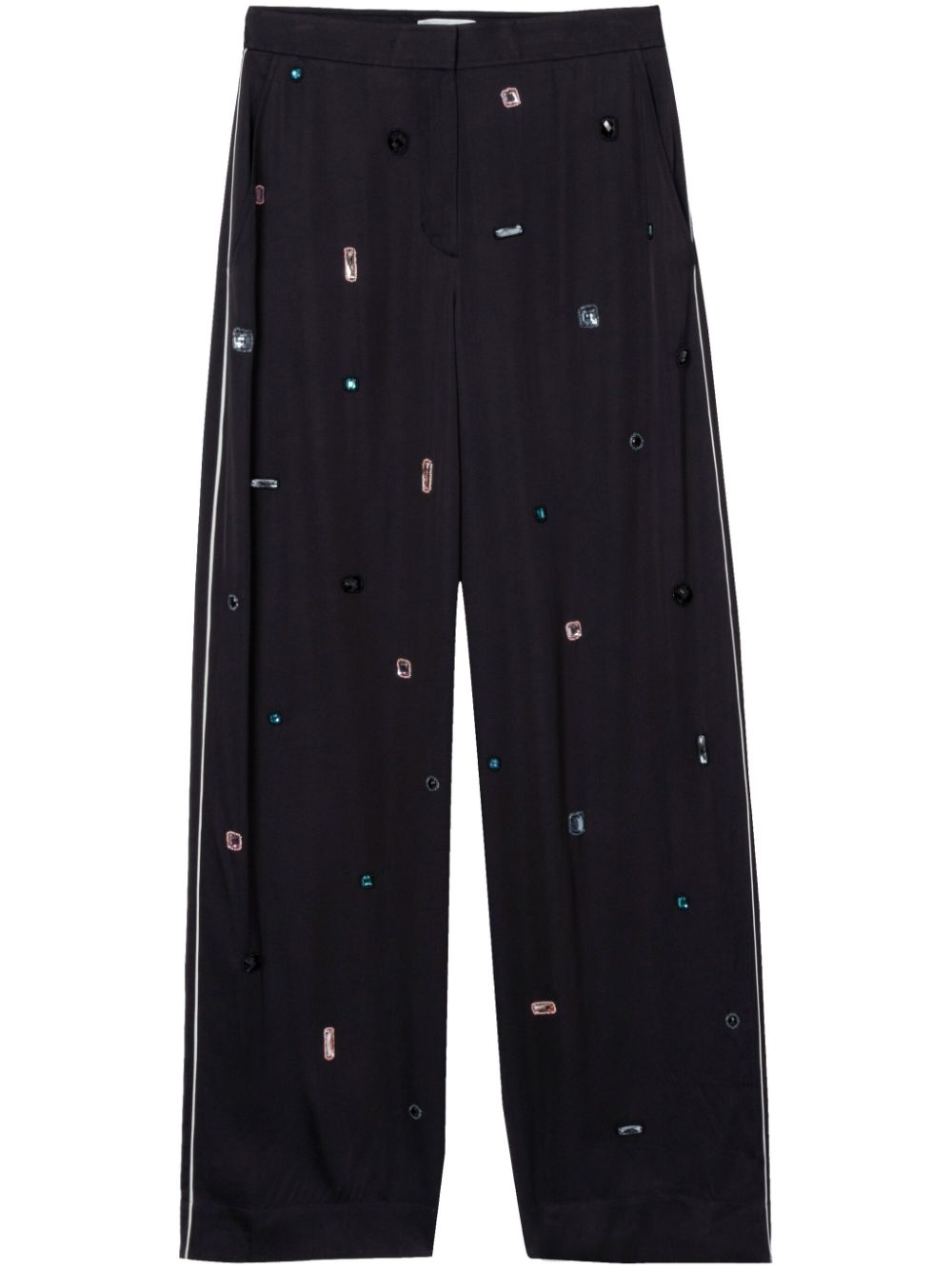 3.1 Phillip Lim Chiffonhose mit Schmuckverzierung - Blau von 3.1 Phillip Lim