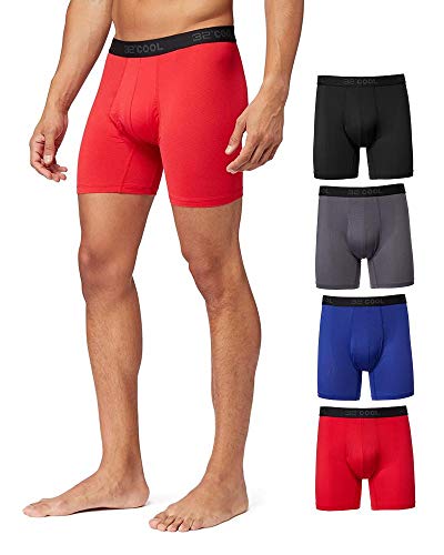 32 DEGREES Cool Herren 4er-Pack Active Mesh Quick Dry Performance Boxershorts - - Medium von 32º DEGREES