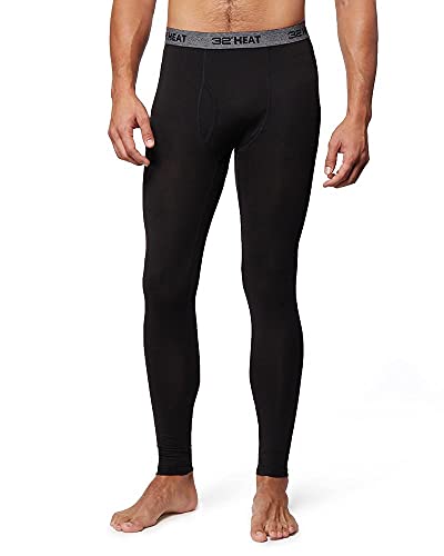 32 DEGREES Heat Herren-Legginghose mit Thermo-Unterhemd, leicht, schwarz, Mittel von 32º DEGREES