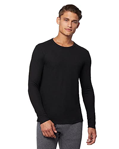 32 DEGREES Herren Midweight Ultra Soft Thermal Waffle Baselayer Crew Neck Long Sleeve Top, schwarz, Mittel von 32º DEGREES