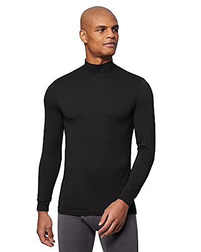 32 Grad Wärme Herren Performance Thermo Leichte Baselayer Mock Top Langarm Top, Schwarz, Mittel von 32º DEGREES