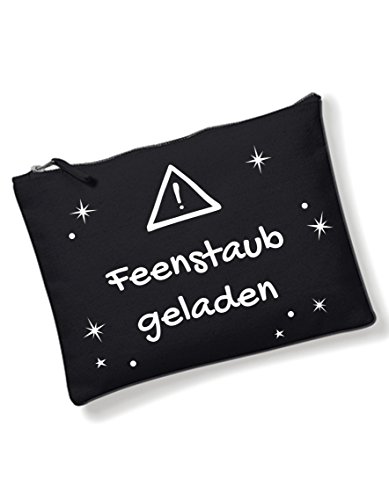 Make Up Federmäppchen Federtasche Stift Tasche Schmink-Tasche Kosmetik-Tasche klein schwarz Damen Mädchen Feenstaub geladen von 3Elfen