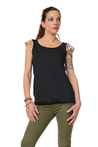 Shirt rückenfrei Damen Sommer Shirt lockeres Frauen Tshirt rückenfreies rückenausschnitt Oberteil mit Schmetterlingen von 3 Elfen, 3XL von 3Elfen