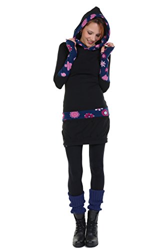 Winterkleid Damen Langarm Hoodie Kleid Kapuzenkleid Winter Jerseykleid Fleece figurbetontes Kleid DREI Elfen, schwarz Navy pink Lady XL, Ballonkleid Winterkleid Damen Langarm Hoodie Kleid Kapuzenkleid Winter Jerseykleid Fleece figurbetontes Kleid DREI Elfen, schwarz Navy pink Lady XL, Ballonkleid von 3Elfen