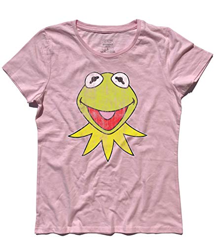 3styler Damen T-Shirt Kermit la Rana The Frog - Show t-Shirt - Linie Classic - 100% Baumwolle 185 g/m², Rosa, Large von 3styler