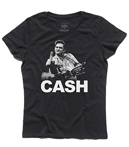 3styler T-Shirt für Damen Johnny F**k - Folsom Prison Blues - Country Shirt - Linie Classic - 100% Baumwolle 185 g/m², Schwarz , Large von 3styler