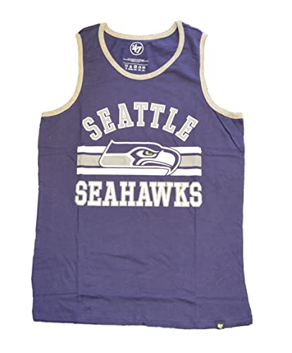 47 Brand Herren-Tanktop mit Team-Edge-Motiv, NFL-Tanktop, Muskel-T-Shirt, Marineblau, L von '47