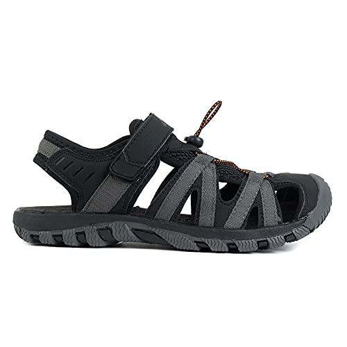 4F Sandalen Herren Trekkingsandalen rutschfeste Outdoorschuhe für Wandern (Grau, numeric_41) von 4F