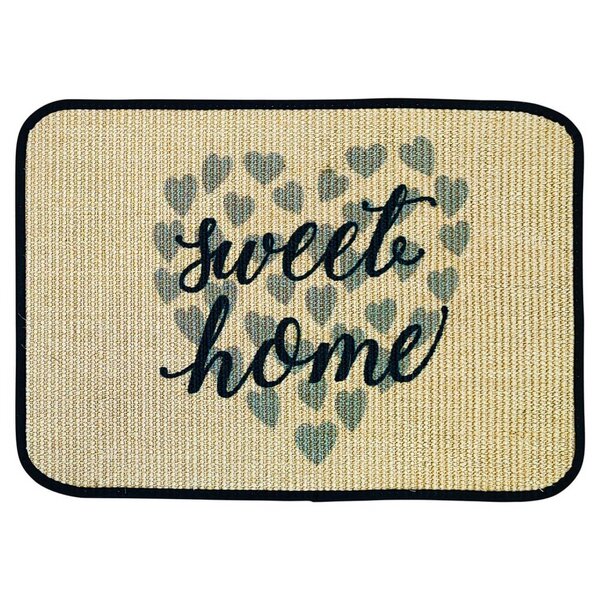 4betterdays Fußmatte | 'sweet home' mit Herz | 40 x 60 cm | Sisal | Naturlatex von 4betterdays