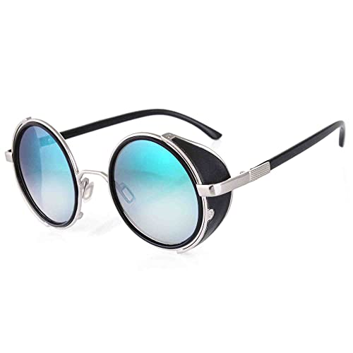 4sold® Steampunk Sunglasses 50s Round Glasses Copper Cyber Goggles Rave Goth Vintage Victorian Like Sunglasses Includes von 4sold