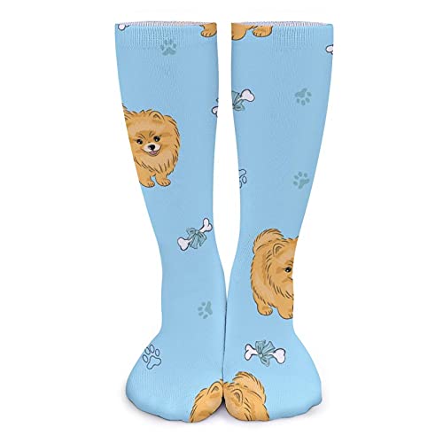 501 Niedlicher Pomeranian-Welpe Damen Herren Tennissocken Rutschfeste Laufsocken Haltbarkeit Wintersocken Fußballsocken Für Spazieren Outdoor Laufen von 501