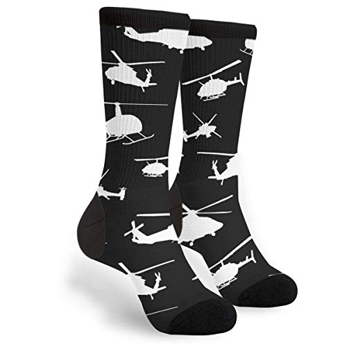 501 Schwarz-Weißer Hubschrauber Herren Damen Socken Rutschfeste Laufsocken Antiblasen Wandersocken Für Spazieren Fitness Laufen von 501