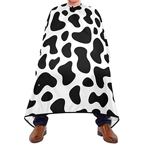 Friseurumhang 140x168cm, Kuh Spot Druck Professionelle Friseure Kleid Einstellbare Unisex Friseure Kleid Professionelle Friseur Cape, Für Erwachsene, Friseursalon, Färben von 501