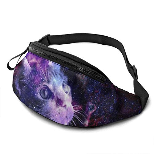 Sport Hüfttasche 3D-Galaxie-Katze Sport Gürteltasche Verstellbarer,Große Kapazität Bauchtasche Für Camping Herren Reisen 14X35cm von 550