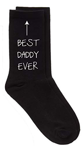 60 Second Makeover Limited Socken mit Aufschrift Best Daddy Ever, schwarze Wadensocken, Geburtstagsgeschenk, Herren-Geburtstag, Vatertag, Schwarz, Einheitsgröße von 60 Second Makeover Limited