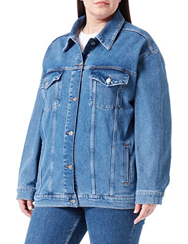 7 For All Mankind Damen Easy Trucker Jacket, Mid Blue, S EU von 7 For All Mankind