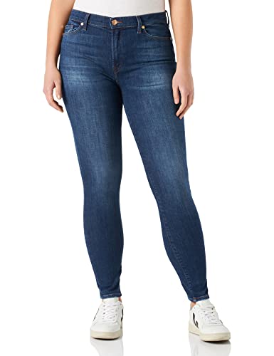 7 For All Mankind Damen Hw Skinny Slim Illusion Jeans, Dark Blue, 27 EU von 7 For All Mankind