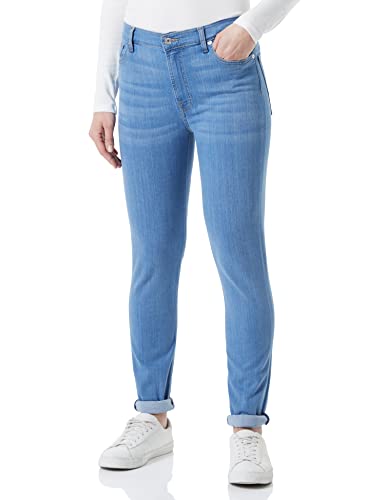 7 For All Mankind Damen Hw Skinny Slim Illusion Luxe Jeans, Light Blue, 30 EU von 7 For All Mankind