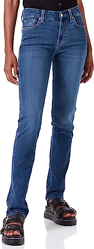 7 For All Mankind Damen Kimmie Straight Bair Eco Jeans, Mid Blue, 30W / 30L EU von 7 For All Mankind