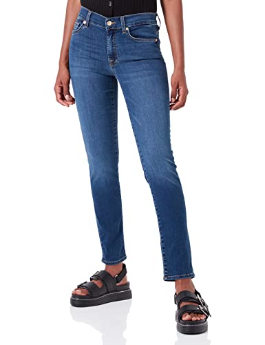 7 For All Mankind Damen Roxanne Bair Eco Jeans, Mid Blue, 24W von 7 For All Mankind