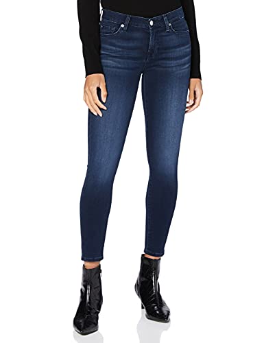 7 For All Mankind Damen The Crop Skinny Jeans, Blau (Dark Blue UF), 32W / 28L von 7 For All Mankind