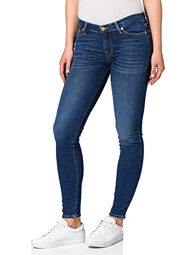 7 For All Mankind Damen The Skinny Mid Blue Jeans, Mid Blue, 24W 30L EU von 7 For All Mankind