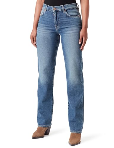 7 For All Mankind Women's Ellie Straight LuxVinSeaLev Jeans, Dark Blue, 52 von 7 For All Mankind