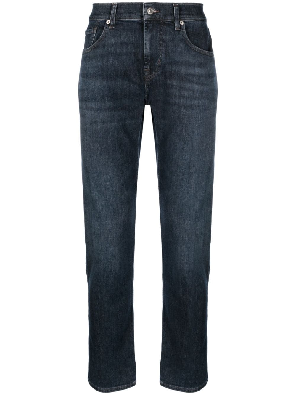 7 For All Mankind Tapered-Jeans mit Tragefalten - Blau von 7 For All Mankind