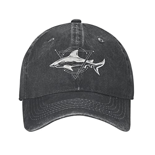 702 Trucker Baseballmütze Cooler Shark Black Vintage Flat Hüte Mode Hut Unisex Sonnenschutzkappe Für Reisen Running Sport von 702