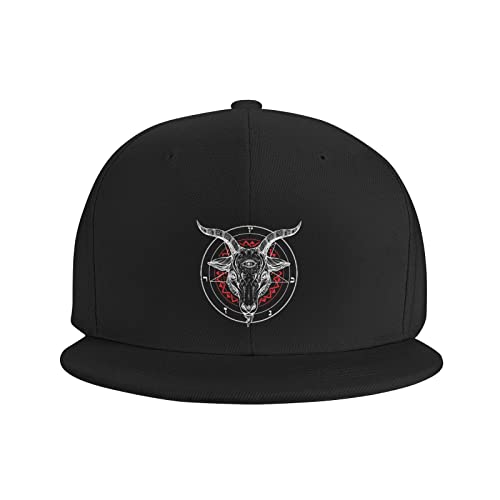 736 Baseball Mütze Pentagramm Mit Dämon Baphomet Satanic Goat Baseball Kappe Vintage Basecap Retro Capatmungsaktive Mütze Für Running, Herren, Golf von 736