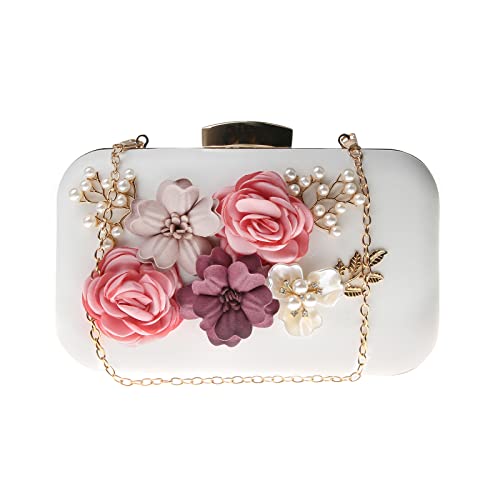 7VSTOHS Abend-Clutch-Geldbörsen für Frauen Blumen Elegante Hochzeits-Clutch-Tasche von 7VSTOHS