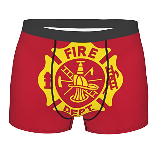 850 Boxer Shorts Feuerwehr Feuerwehr Herren Boxershorts Elastische,Fitted Männer Unterhosen Männer,Atmungsaktive Boxer Unterwäsche L von 850