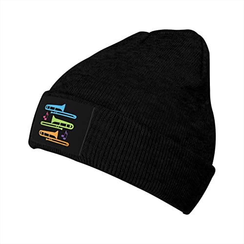 850 Cuffed Plain Hat Bunte Posaunen Winter Beanie Mütze Unisex Thermo Strickmütze Slouch Winter Mütze Für Sports Damen Skifahren von 850