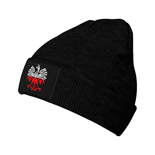 Cuffed Plain Hat Polnische Flagge Weißer Adler Beunruhigt Thermo Strickmütze Unisex Schädel Cap Leichte Strickmützen Für Sports Skifahren Damen von 850