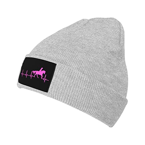 874 Beanie Mütze Ich Liebe Es, Den Herzschlag Von Pferden Zu Reiten Beanie Hat Bequeme Cuffed Hats Klassisches Strickmütze Für Skifahren Running Wandern von 874