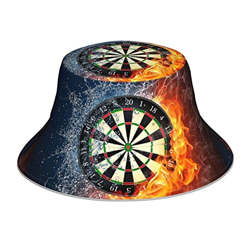 874 Fischerhut Dartscheiben-Ziel-Eisfeuer Bucket Hat Unisex Outdoor Hut Weich Bucket Hüte Für Reisen Herren Angeln von 874