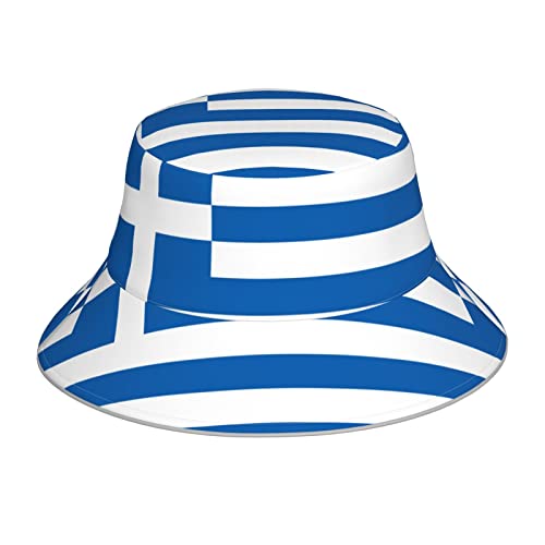 874 Fischerhut Griechenland Griechische Flagge Outdoor Hut Unisex Anglerhut Uv Schutz Bucket Hat Für Reisen Mädchen Herren von 874