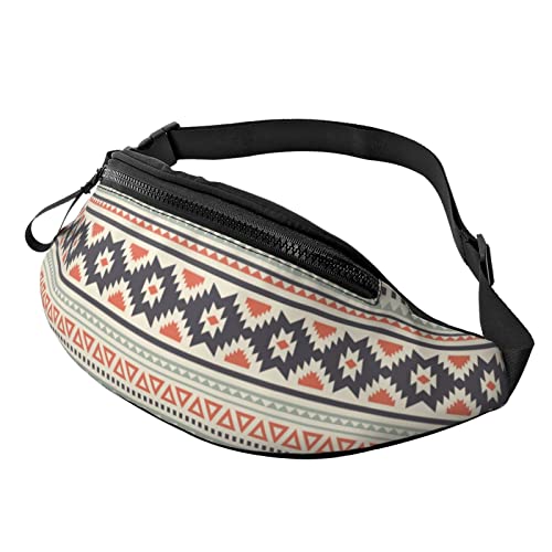 Bauchtasche Stammes-Azteken-Vintage-Muster-Party Unisex Waist Fanny Pack Große Kapazität,Atmungsaktiv Damen Bauchtasche Für Wandern Camping Herren 14X35Cm von 874