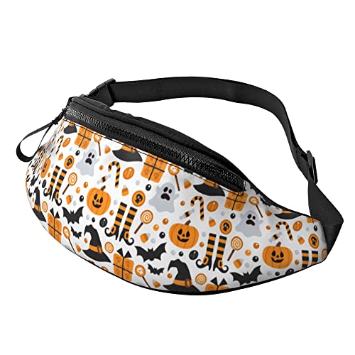 Damen Bauchtasche Halloween-Kürbishut Unisex Sport Gürteltasche Stylisch,Verstellbarer Bauchtasche Für Herren Aktivitäten Camping 14X35Cm von 874