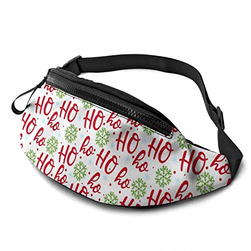 Damen Bauchtasche Hohoho-Muster Unisex Brusttasche Mode,Atmungsaktiv Gürteltasche Für Geschenke Damen Herren 14X35Cm von 874