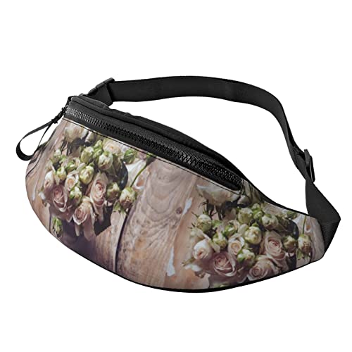 Damen Bauchtasche Strauß Rosen Unisex Gürteltasche Verstellbarer,Mit Reißverschluss Sport Gürteltasche Für Reisen Herren Aktivitäten 14X35Cm von 874